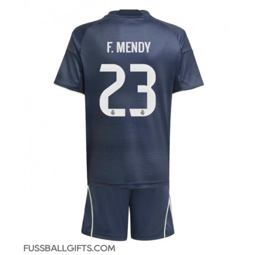 Real Madrid Ferland Mendy #23 Fußballbekleidung Auswärtstrikot Kinder 2025-26 Kurzarm (+ kurze hosen)